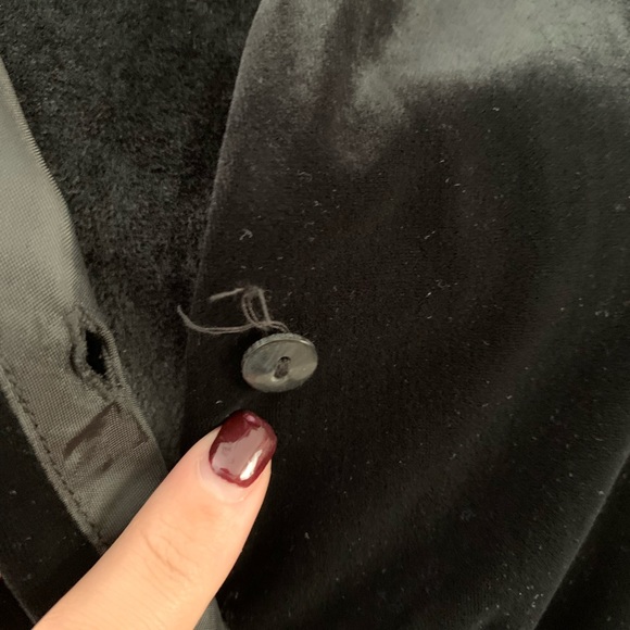 🦇 Vintage Talbots Velvet Vampire Button-Up 🦇 - Picture 3 of 8